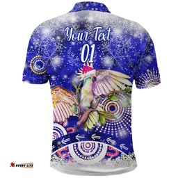 Custom Personalised Australia Cockatoo Christmas Polo Shirt Original Style - Blue