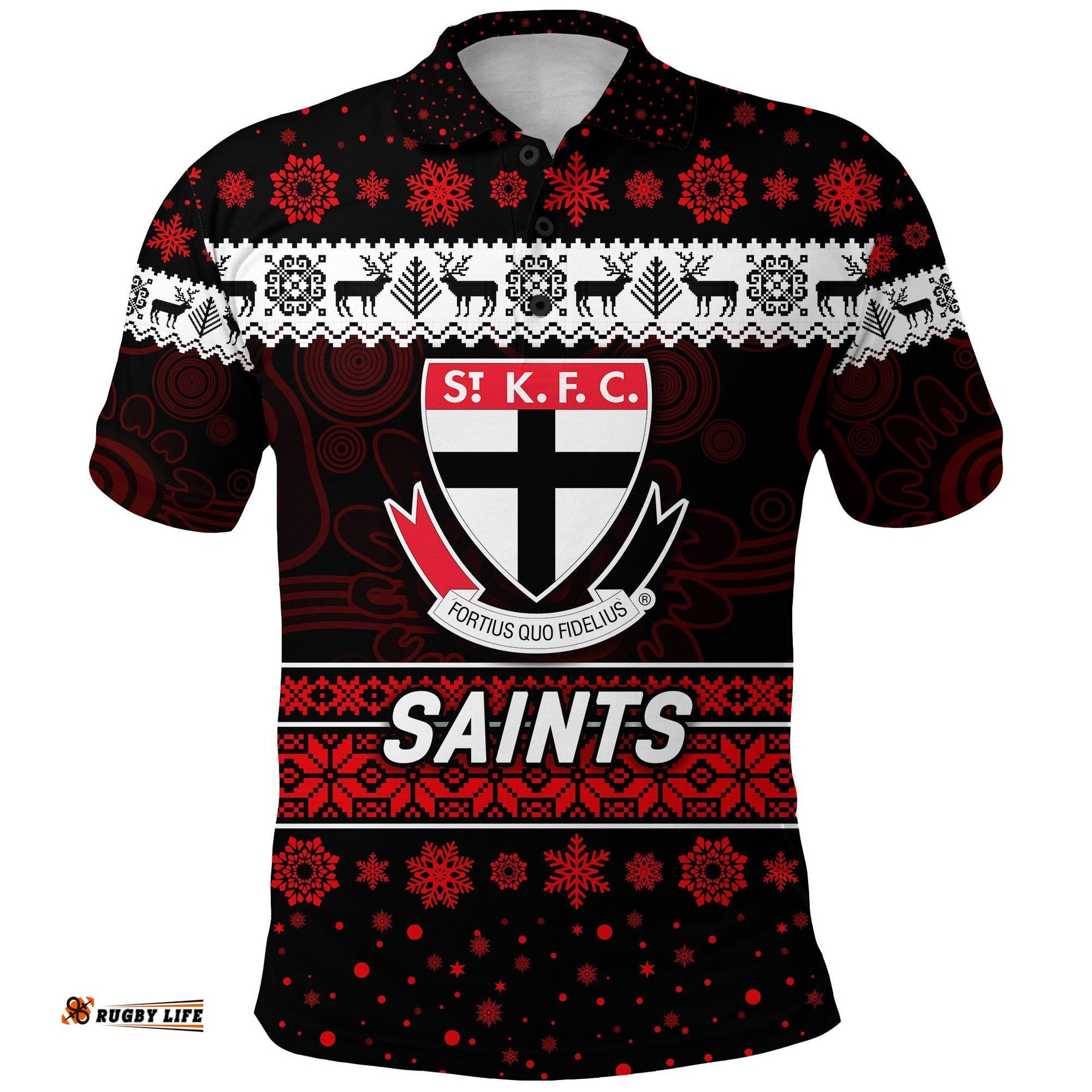 St Kilda Saints Polo Shirt Christmas Simple Style