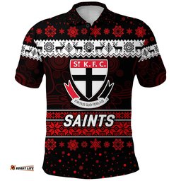 St Kilda Saints Polo Shirt Christmas Simple Style
