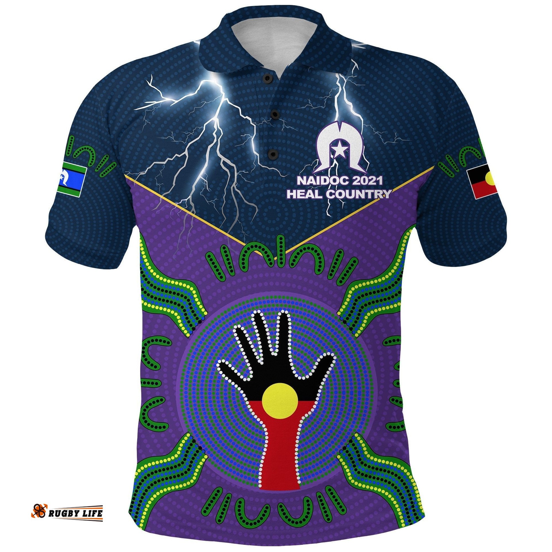 Storm Naidoc Polo Shirt Melbourne Heal Country