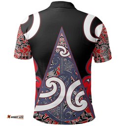 Maori Rugby Polo T Shirt Mangu