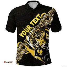Custom Personalised Richmond Polo Shirt Power Tigers Indigenous