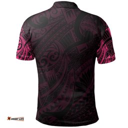 Manaia Maori Tattoo Polo Shirt Pink
