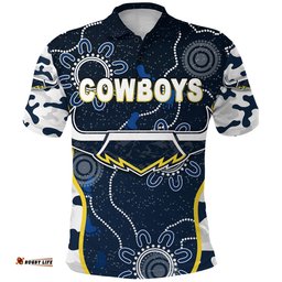 North Queensland Cowboys Polo Shirt Anzac Day Camouflage Indigenous