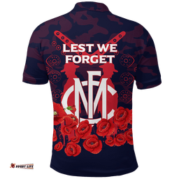 Melbourne Demons Anzac Day Indigenous Art Polo Shirt -