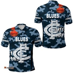 Carlton Polo Shirt Blues Anzac Vibes NO.1