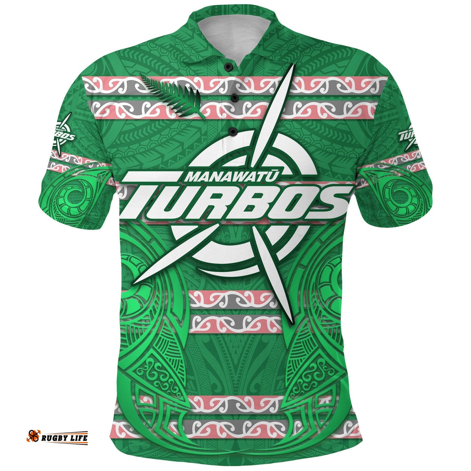 Manawatu Turbos Polo Shirt Maori Vibes