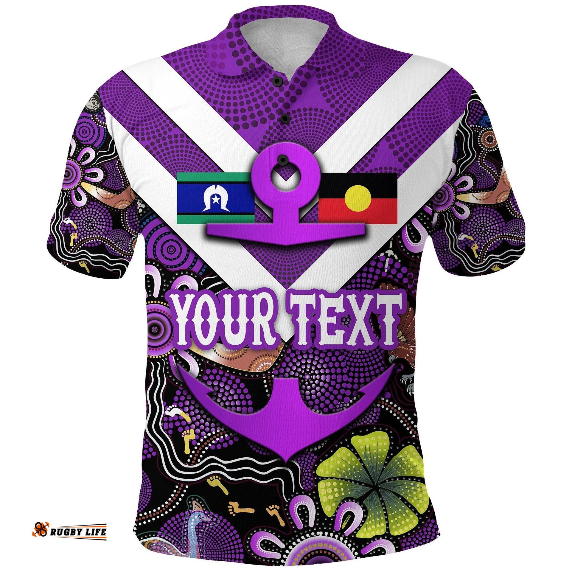 Custom Personalised Naidoc Fremantle Polo Shirt Aboriginal Freo