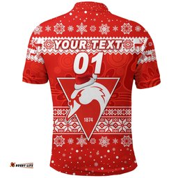 Custom Personalised Sydney Swans Polo Shirt Christmas Simple Style