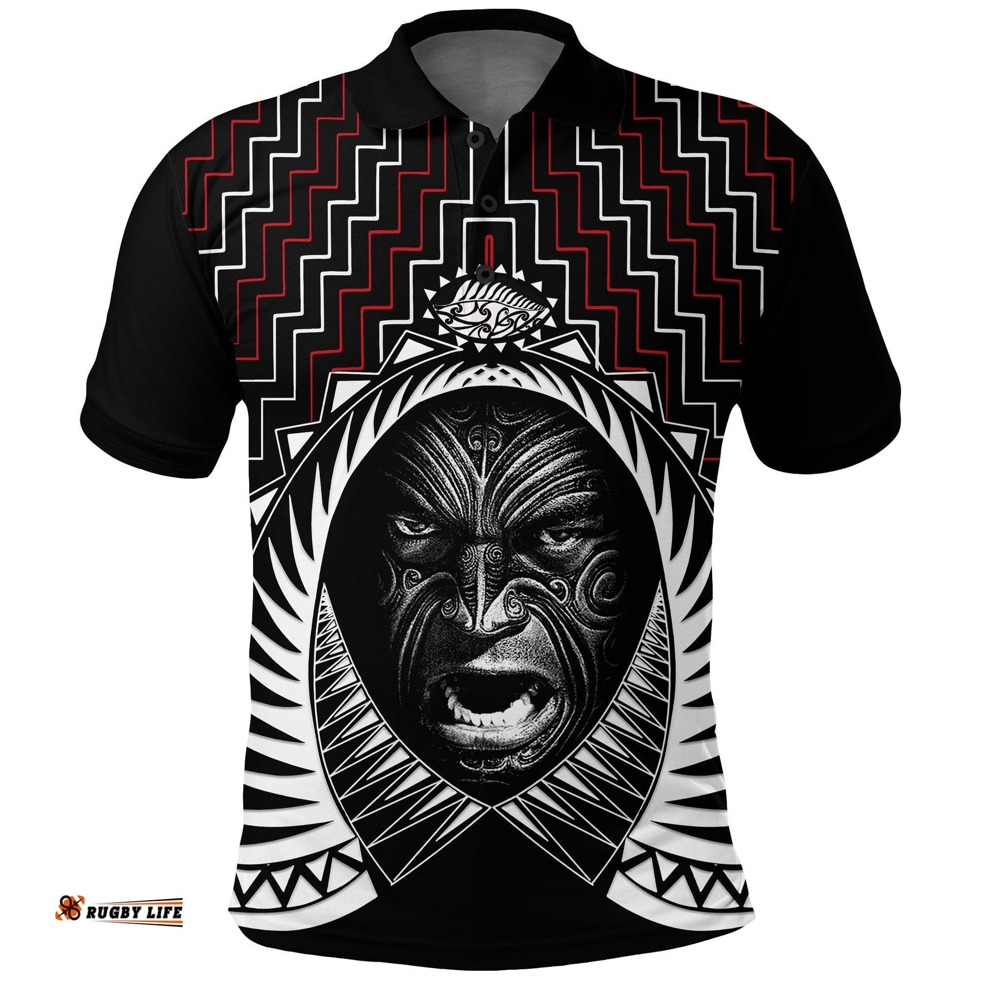New Zealand Polo Shirt Rugby Haka War