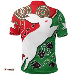 Custom Personalised Rabbitohs Forever Polo Shirt Indigenous