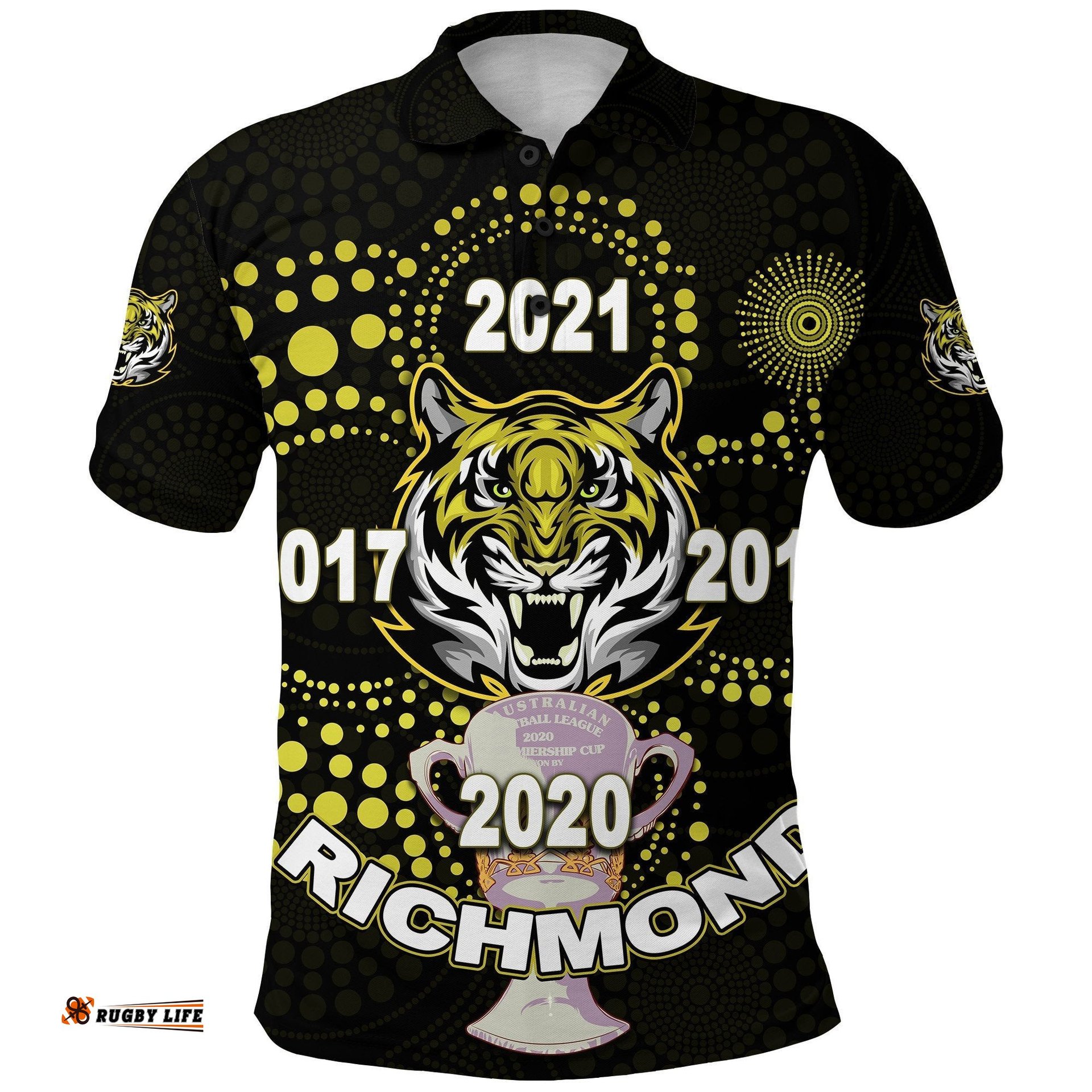 Richmond Premier Polo Shirt Legendary Tigers Indigenous