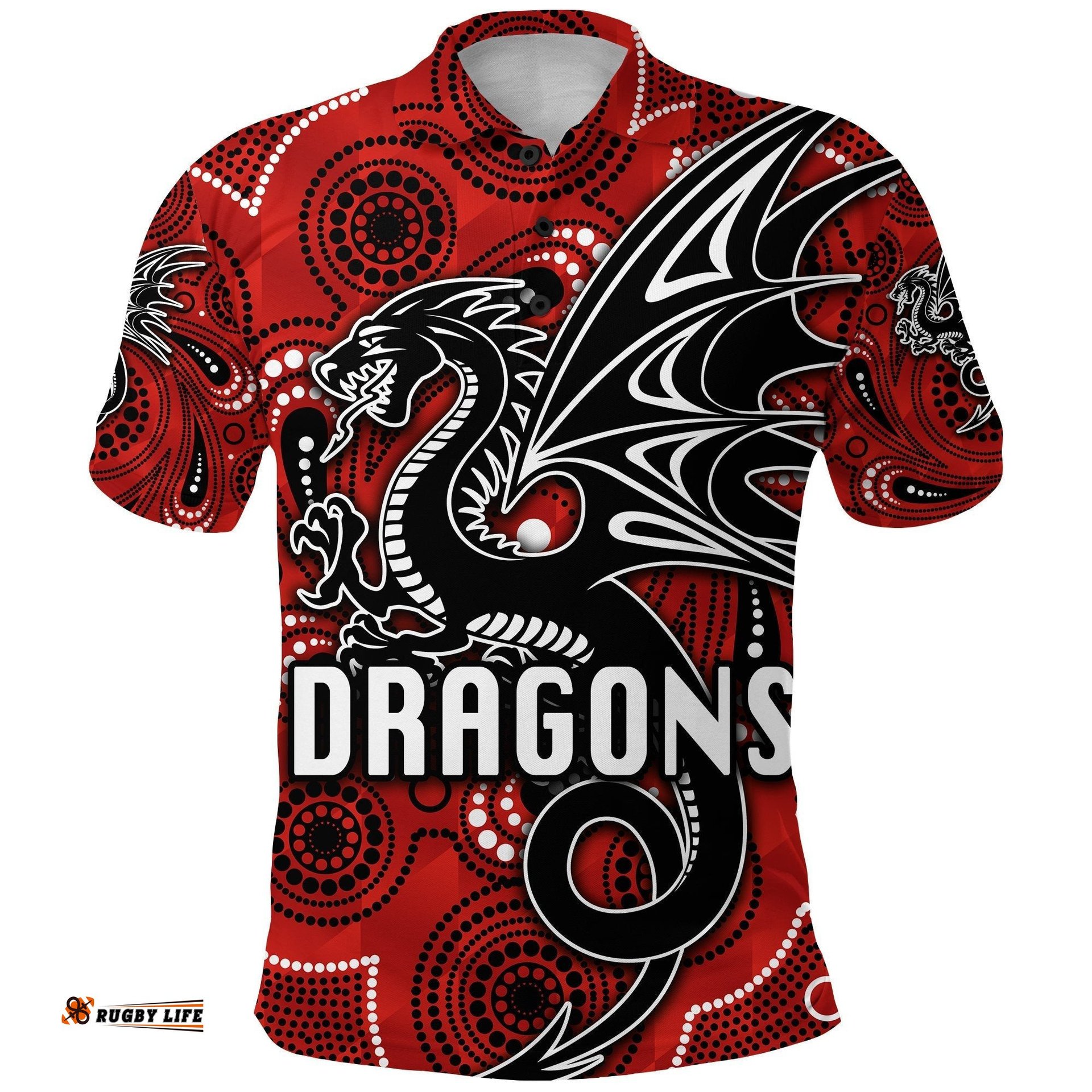 St. George Dragons Polo Shirt Simple Indigenous