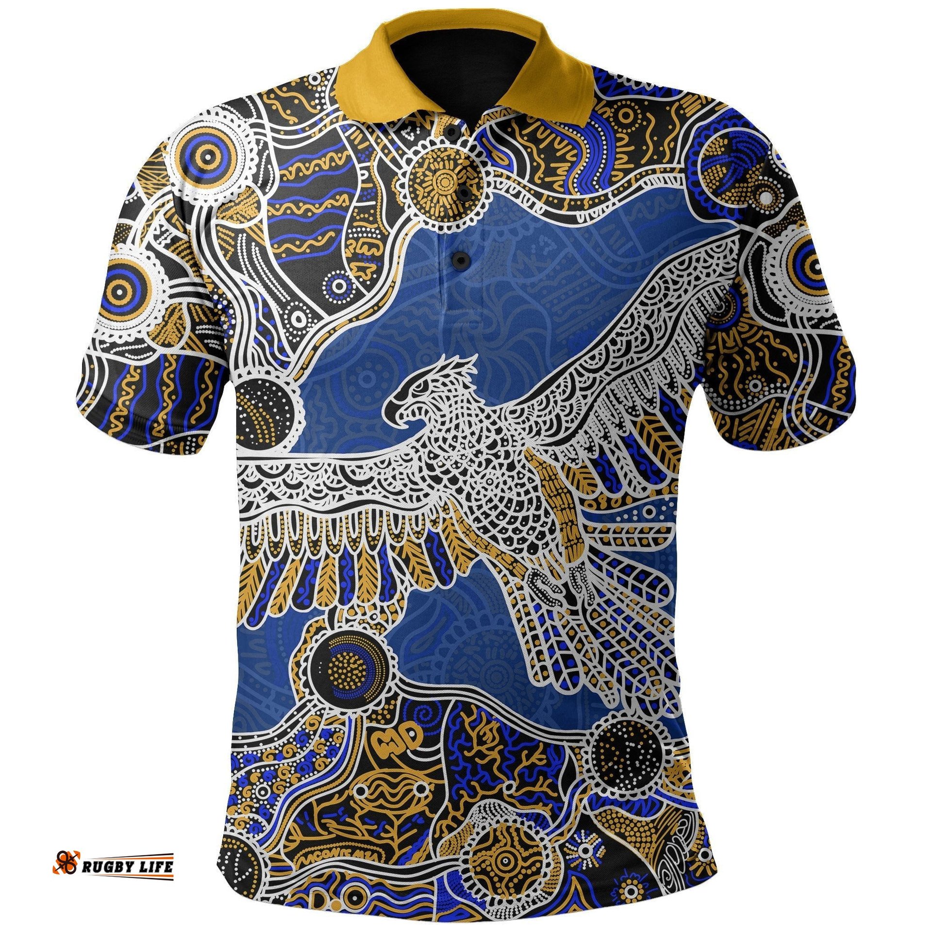 West Coast Eagles Polo Shirt Aboriginal 1