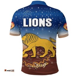 Custom Personalised Brisbane Lions Polo Shirt Simple Indigenous
