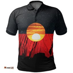 Vibe Hoodie Australia Aboriginal Flag Polo Shirt K5 - Limited Edition