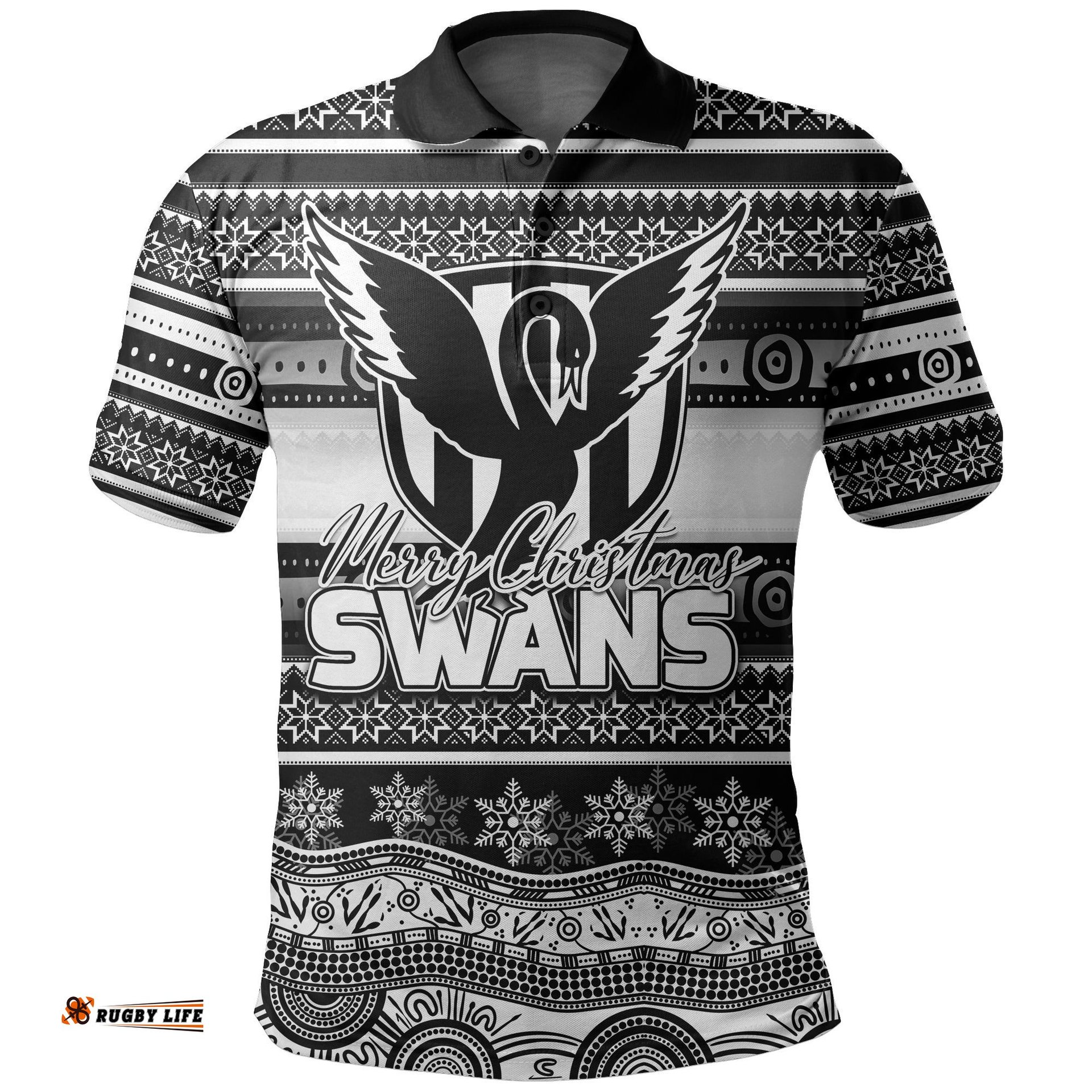 Swan Districts Football Club Polo Shirt Christmas 2021 Style