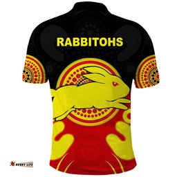 Custom Personalised Rabbitohs Indigenous Polo Shirt Style Aboriginal Flag