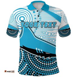 Custom Personalised Sharks Polo Shirt Cronulla Indigenous Unique