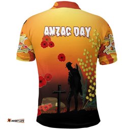 Vibe Hoodie Clothing - Australia Anzac Lest We Forget 2022 - Orange Polo Shirt