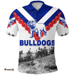 Canterbury-Bankstown Bulldogs Polo Shirt Anzac Day Original