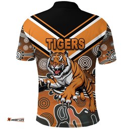 Custom Personalised Wests Polo Shirt Tigers Indigenous