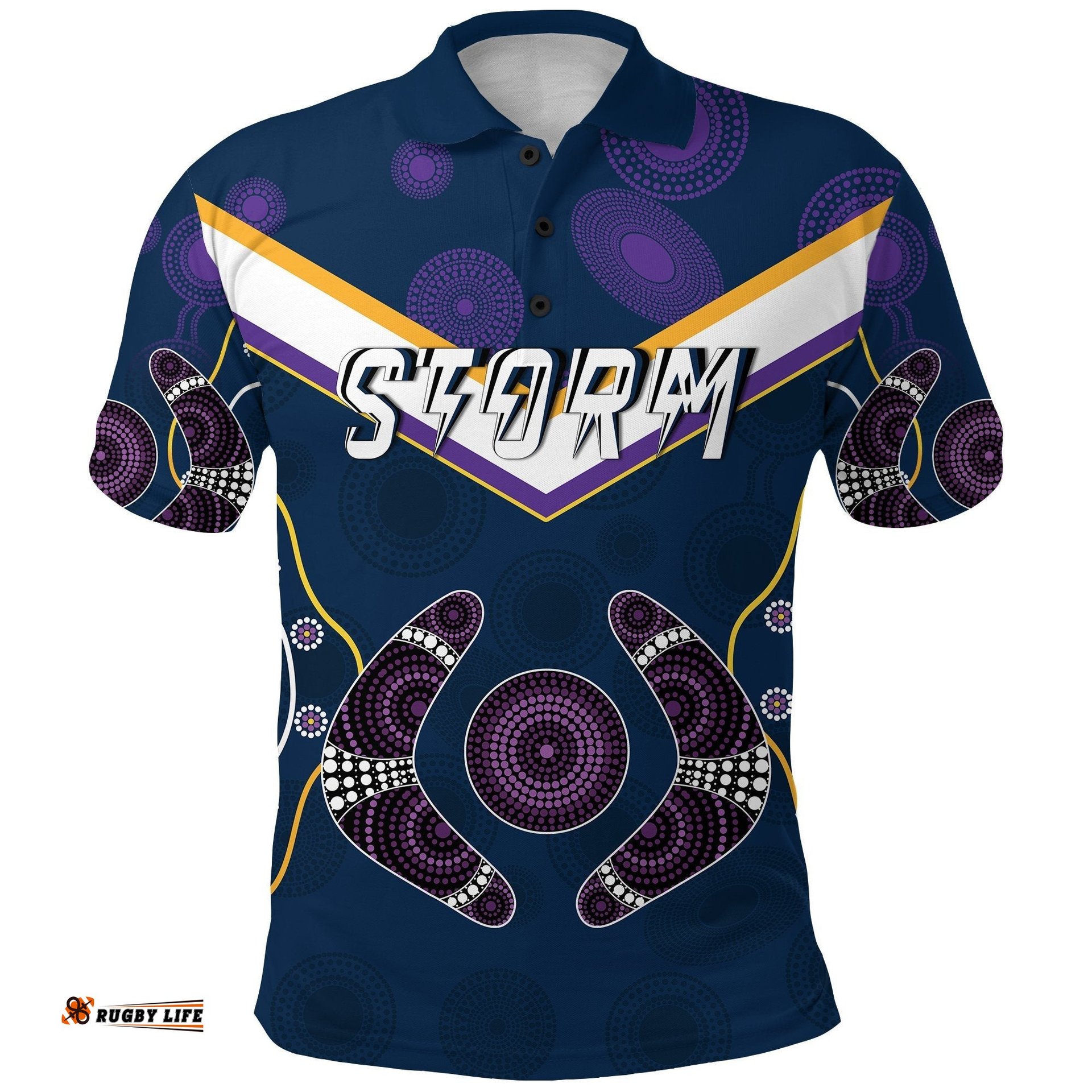 Storm Polo Shirt Melbourne Simple Indigenous Champion