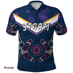 Storm Polo Shirt Melbourne Simple Indigenous Champion