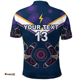 Custom Personalised Storm Polo Shirt Melbourne Indigenous Champion - Custom Text and Number