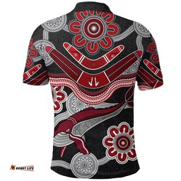Custom Personalised Dragons Polo Shirt St. George Indigenous Black