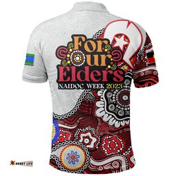 Dragons Rugby Polo Shirt NAIDOC 2023 Patterns Amazing Aussie