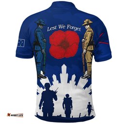 Australian Anzac Day Polo Shirt Camouflage Mix Fern New Zealand