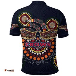 Custom Personalised Adelaide Polo Shirt Indigenous Crows