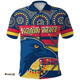Custom Personalised Adelaide Polo Shirt Indigenous Crows