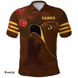 Hawks Anzac Polo Shirt Simple Camouflage