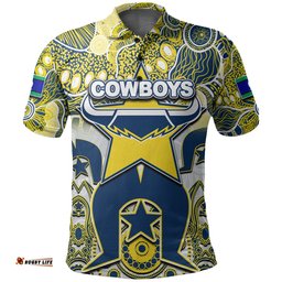 Custom Personalised Cowboys Torres Strait Islanders Mix Aboriginal Polo Shirt
