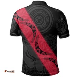Custom PersonalisedEssendon Bombers Polo Shirt Black