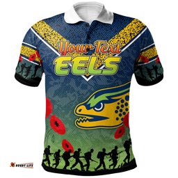 Eels Rugby Polo Shirt - Custom Anzac Eels Polo Shirt RLT13
