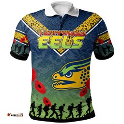 Eels Rugby Polo Shirt - Custom Anzac Eels Polo Shirt RLT13