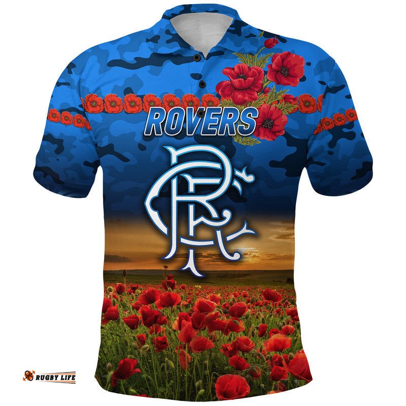 Rovers Football Club ANZAC Polo Shirt Poppy Vibes