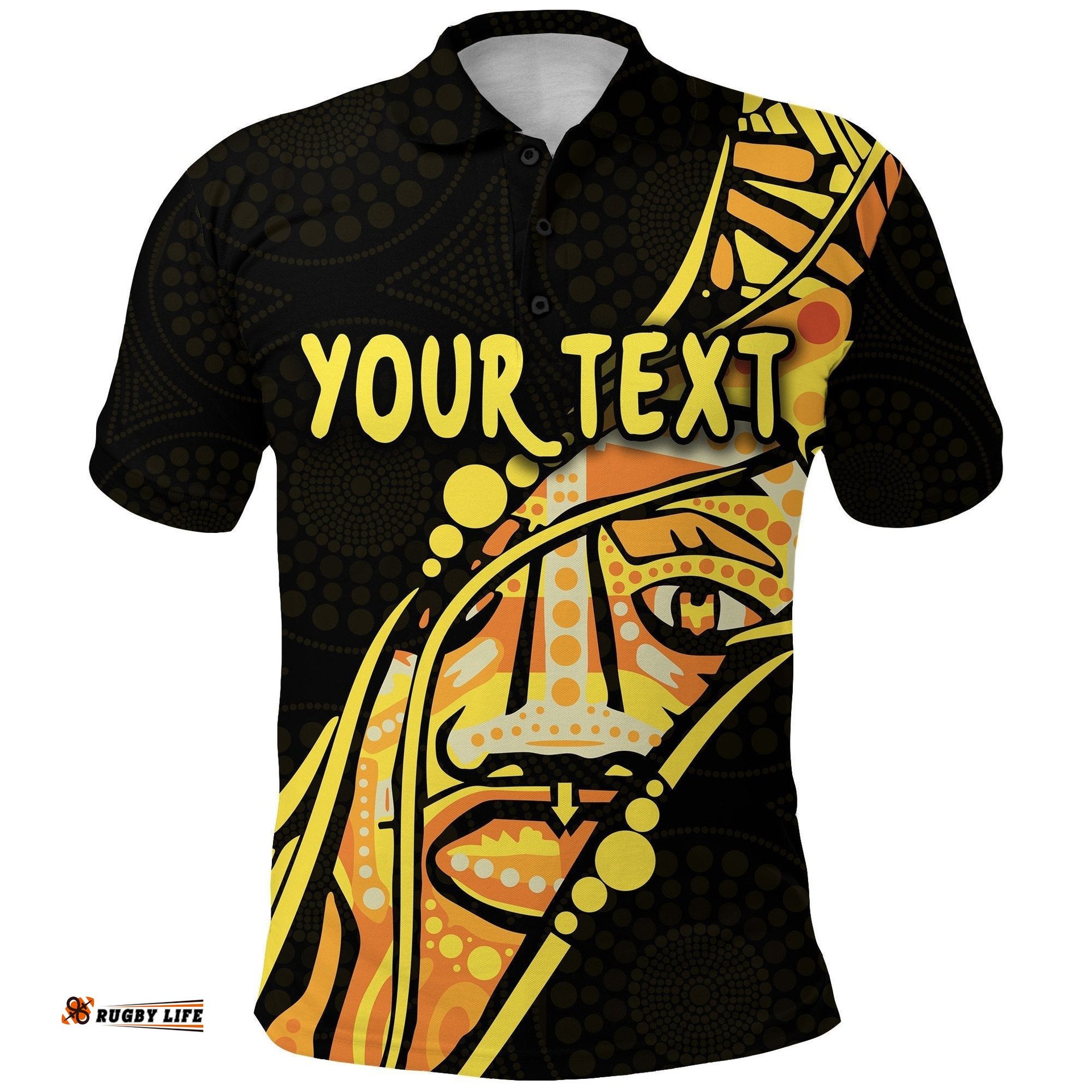 Custom Personalised Richmond Polo Shirt Tigers Limited Indigenous