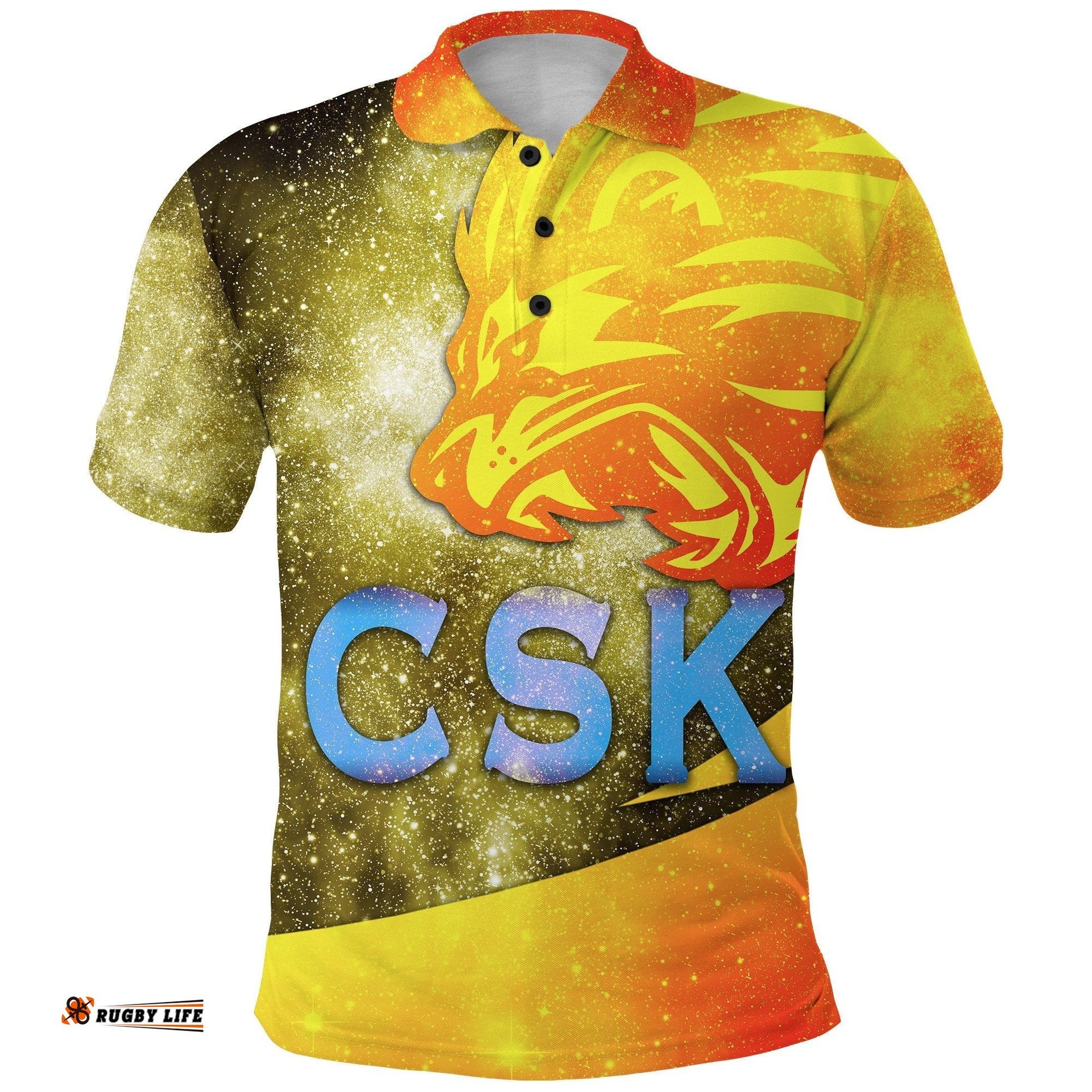Chennai Super Kings Polo Shirt Cricket Universe Energy Vibes