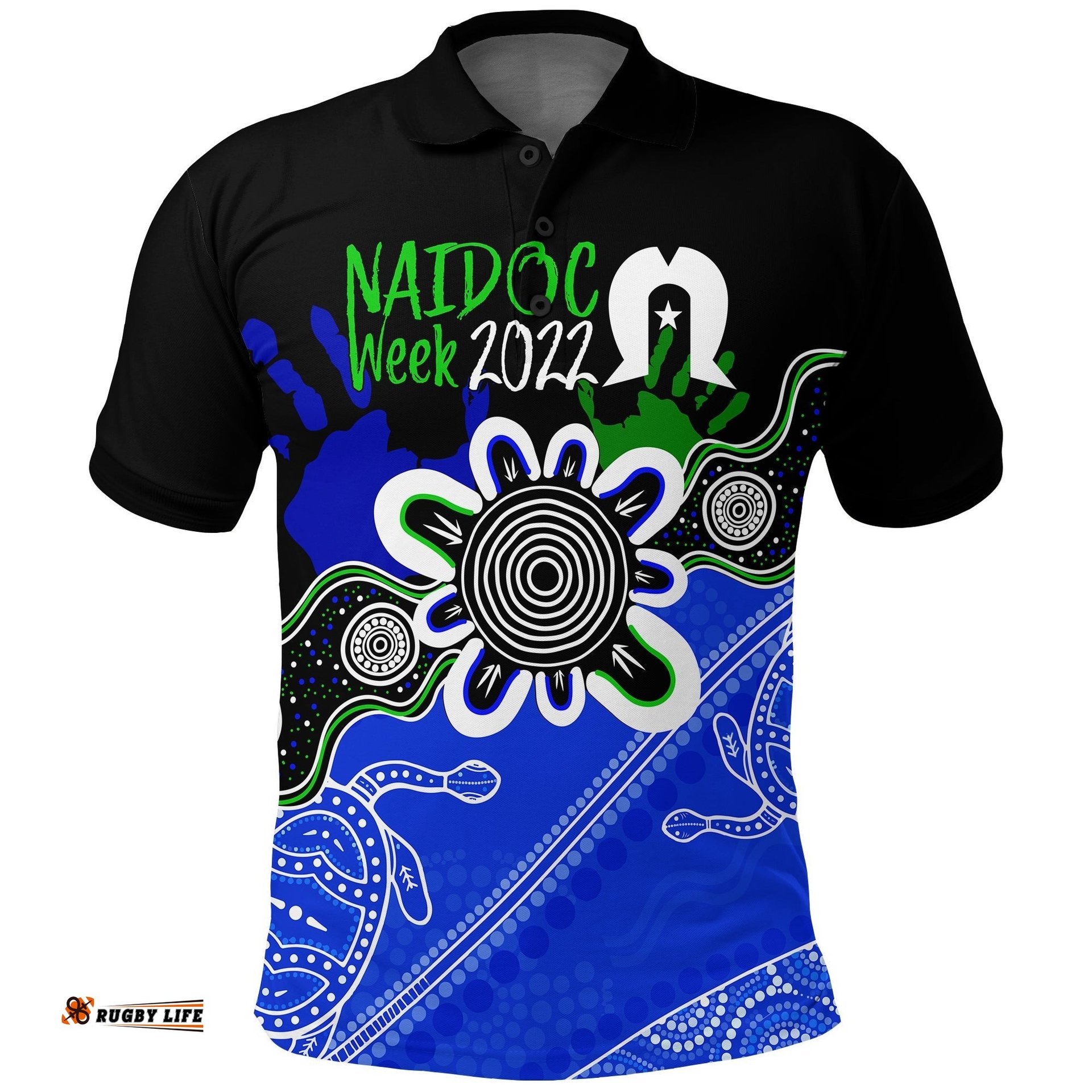 Indigenous Torres Straits NAIDOC Week 2022 Polo Shirt Turtles Style