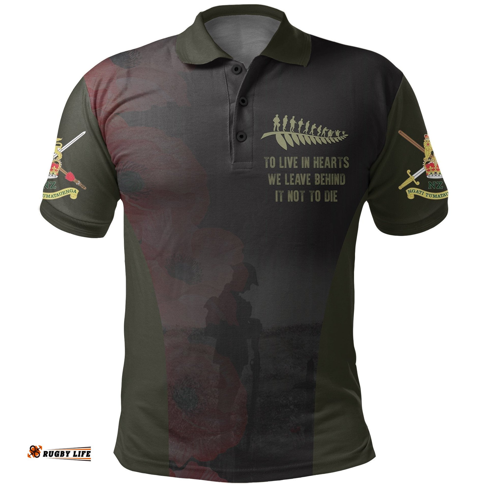 Anzac New Zealand Polo Shirt, The Salute To Heroes Golf Shirts