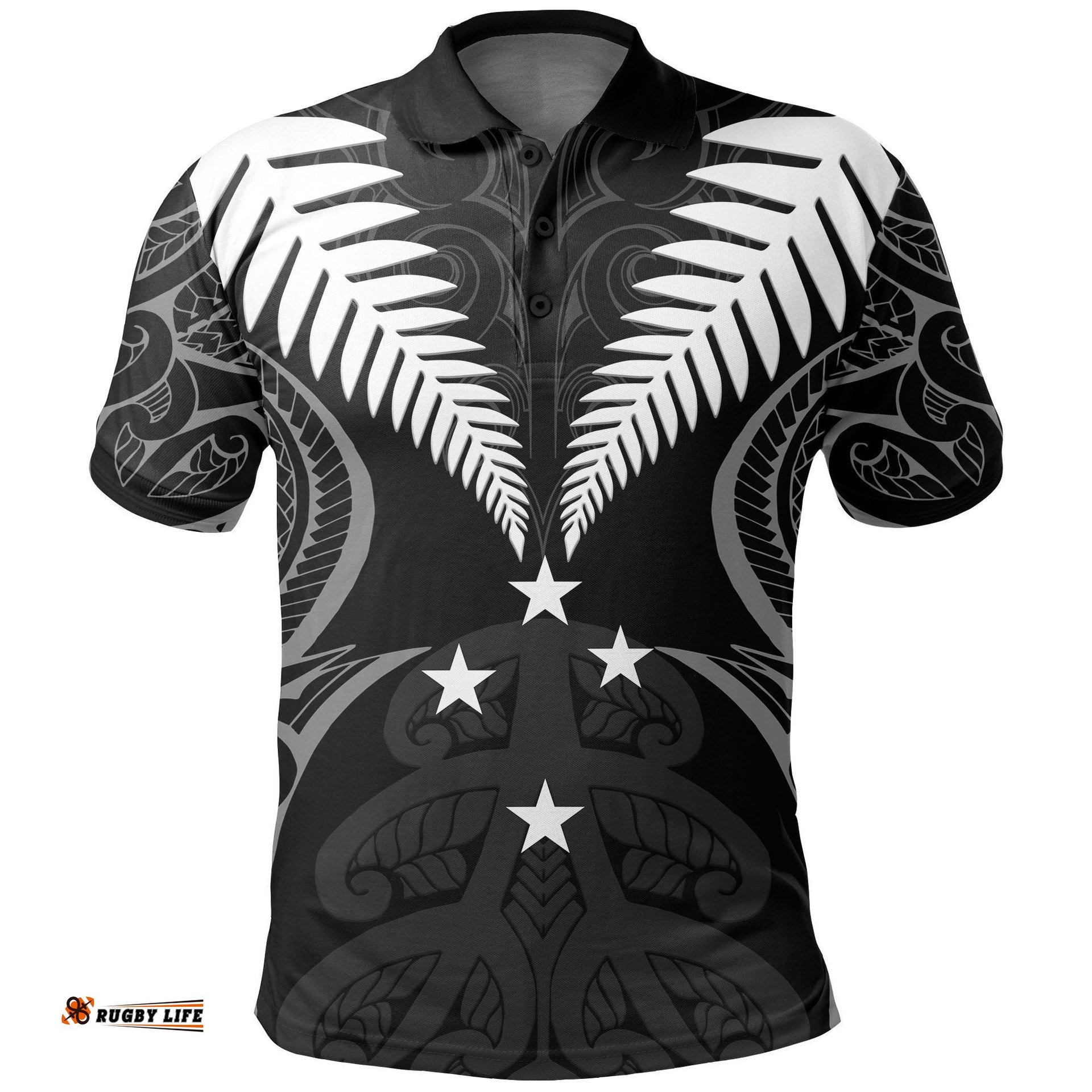 Silver Fern Polo Shirt Lost In Forest