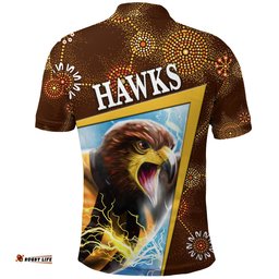 Custom Personalised Hawthorn Polo Shirt Hawks Indigenous Limited Edition