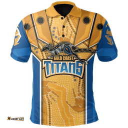 Custom Personalised Titans Polo Shirt Gold Coast Aboriginal Armor Version