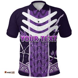 Custom Personalised Fremantle Polo Shirt Dockers Simple Indigenous Freo