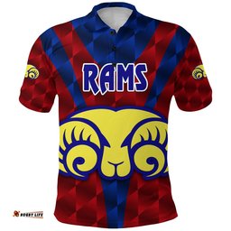 Adelaide Polo Shirt Rams Merino Original - Red
