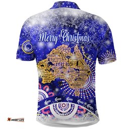 Australia Map Christmas Polo Shirt Original Style - Blue